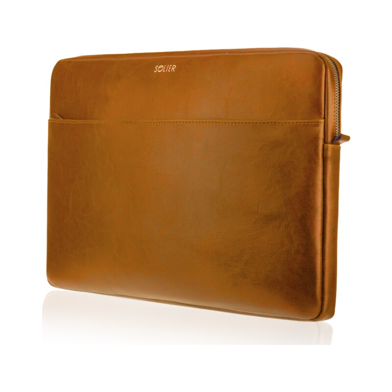 SOLIER hnedé kožené púzdro na notebook SL03 SA24 13CALI CAMEL) 52672700