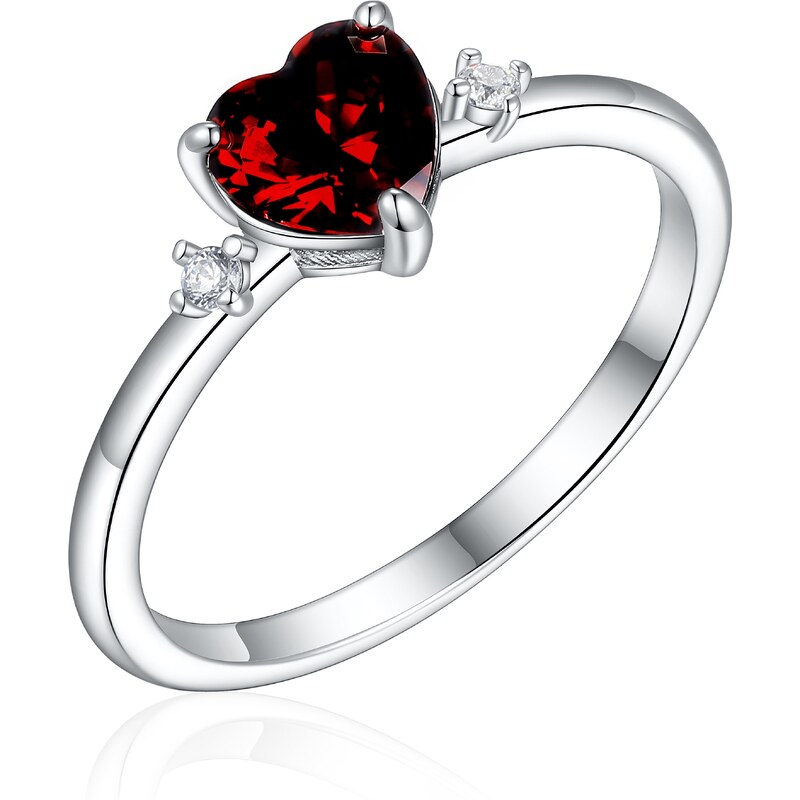 Olivie Strieborný prsteň SRDIEČKO 8576 51579689