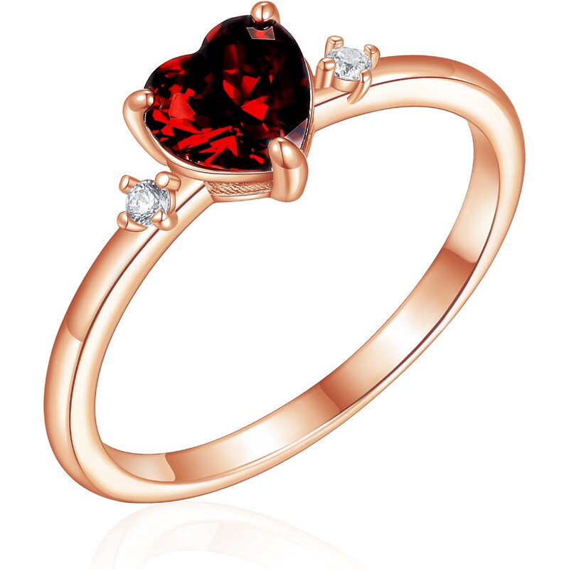 Olivie Strieborný prsteň SRDIEČKO ROSE 8578 51579691