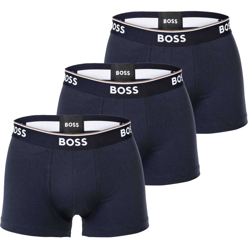 BOSS Boxerky Power béžová / námornícka modrá / biela 52706512