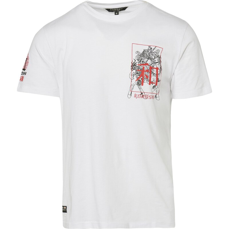 KOROSHI Tričko červená / čierna / biela 54326989