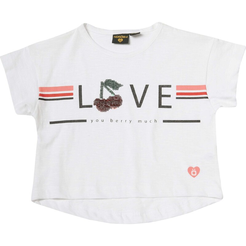 KOROSHI Top tmavohnedá / čierna / biela 54350444