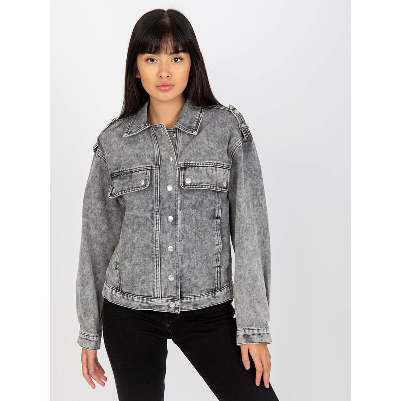 FPrice Dámska džínsová bunda EM KR H1830.88 Šedé džínsy - Cimini 51596076