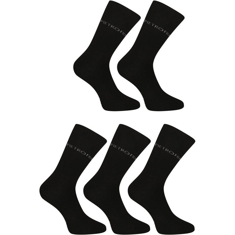 5PACK ponožky Pietro Filipi vysoké bambusové čierné (5PBV001) 51668730