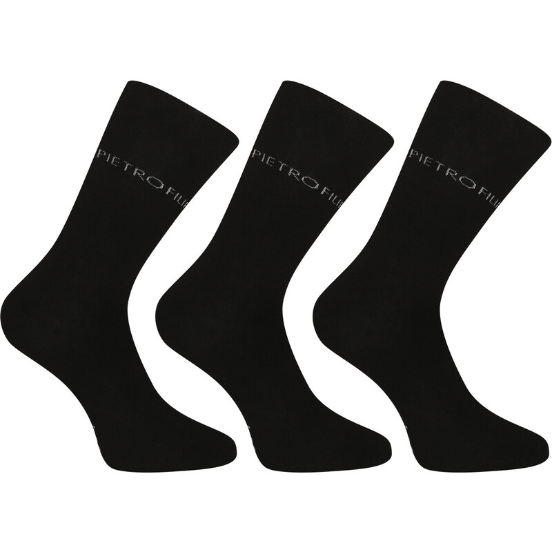3PACK ponožky Pietro Filipi vysoké bambusové čierné (3PBV001) 51668733