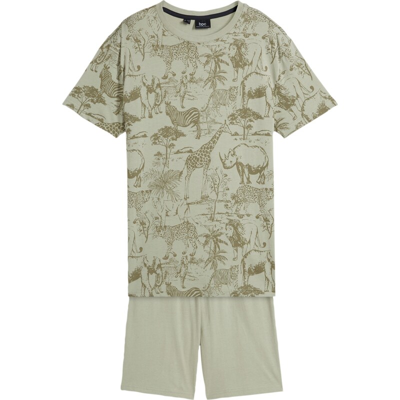 bonprix Tričko a bermudy (2-dielna sada), z bio bavlny, farba zelená 52158559
