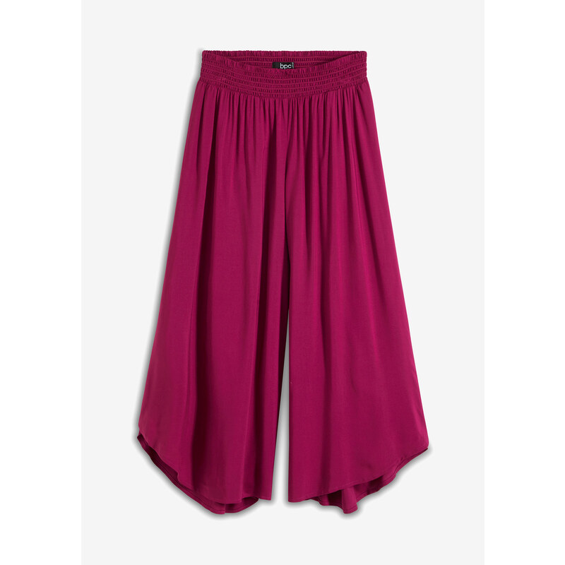bonprix Nohavice Culotte po lýtka z udržateľnej viskózy, farba fialová 52158589