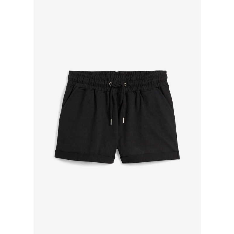 bonprix Teplákové šortky, farba čierna 52159063