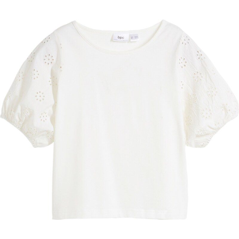 bonprix Dievčenské tričko s bio bavlnou, farba biela 52618021