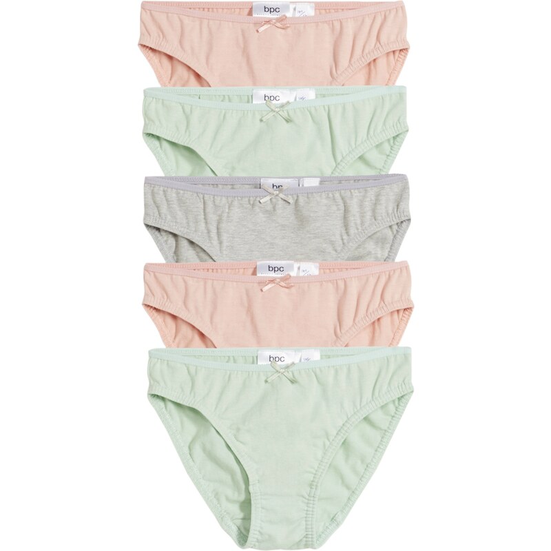 bonprix Nohavičky s bio bavlnou (5 ks), farba šedá 52159152