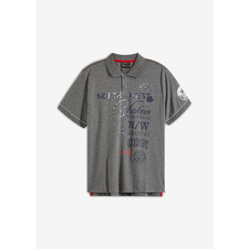 bonprix Polo tričko, džersejové, krátky rukáv, farba šedá 52159158