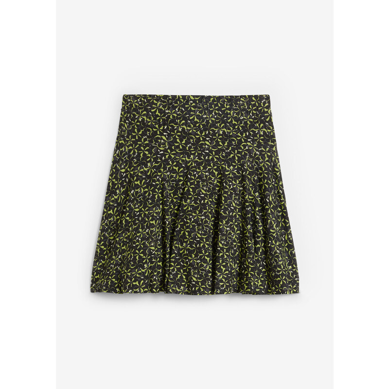 bonprix Nohavicová sukňa z jemnej viskózy, farba čierna 52158388