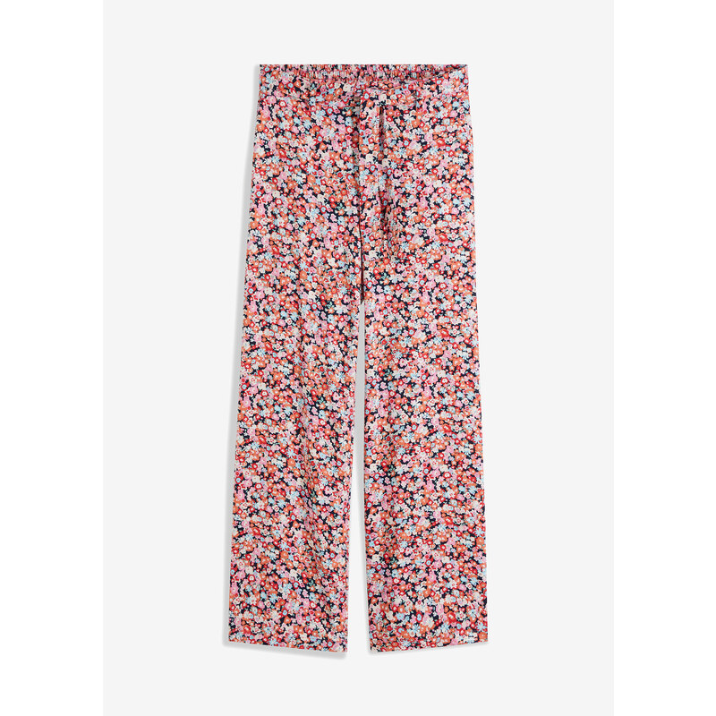 bonprix Nohavice bez zapínania z čistej viskózy, farba oranžová 52158697