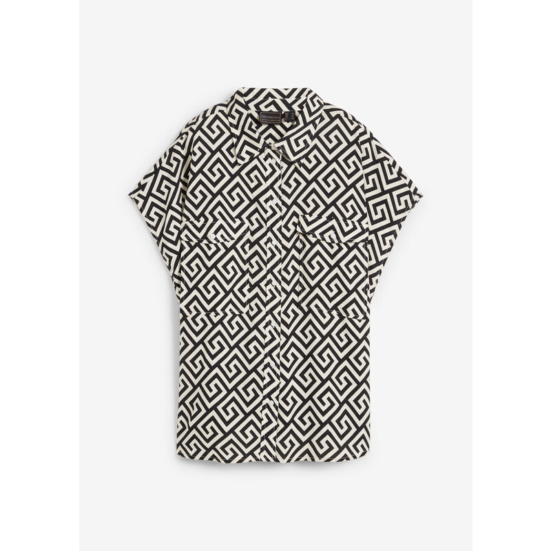 bonprix Blúzka z padavej viskózy, farba čierna 52159028