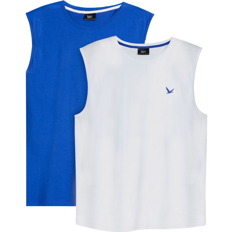 bonprix Tielko (2 ks) z bio bavlny, farba biela 52159301