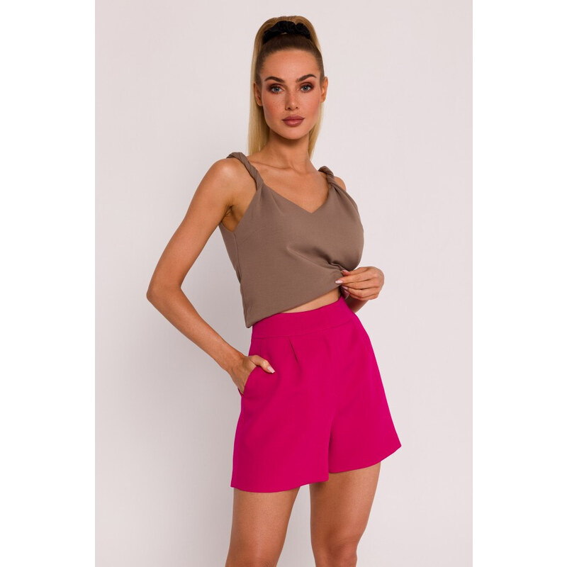Moe M775 Šortky so záhybmi - fuchsiová 52260911