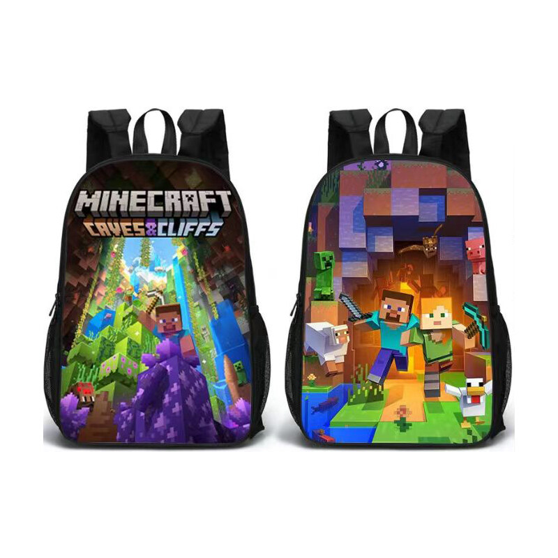 KONO Obojstranný študentský ruksak s potlačami Minecraft vzor 3 52162030