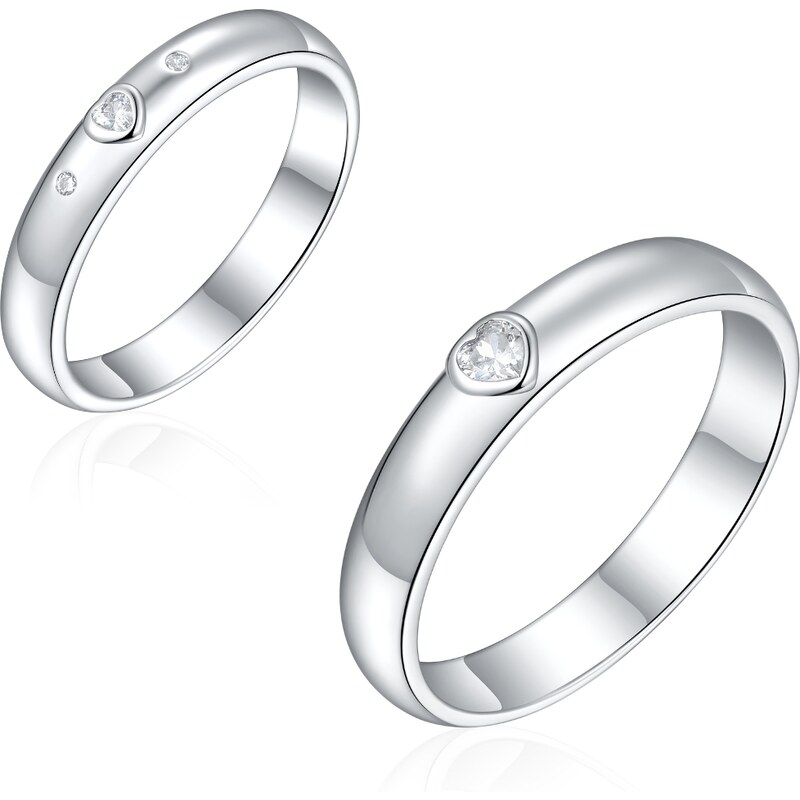 Olivie Snubný strieborný prsteň SRDCE 8587 52168290