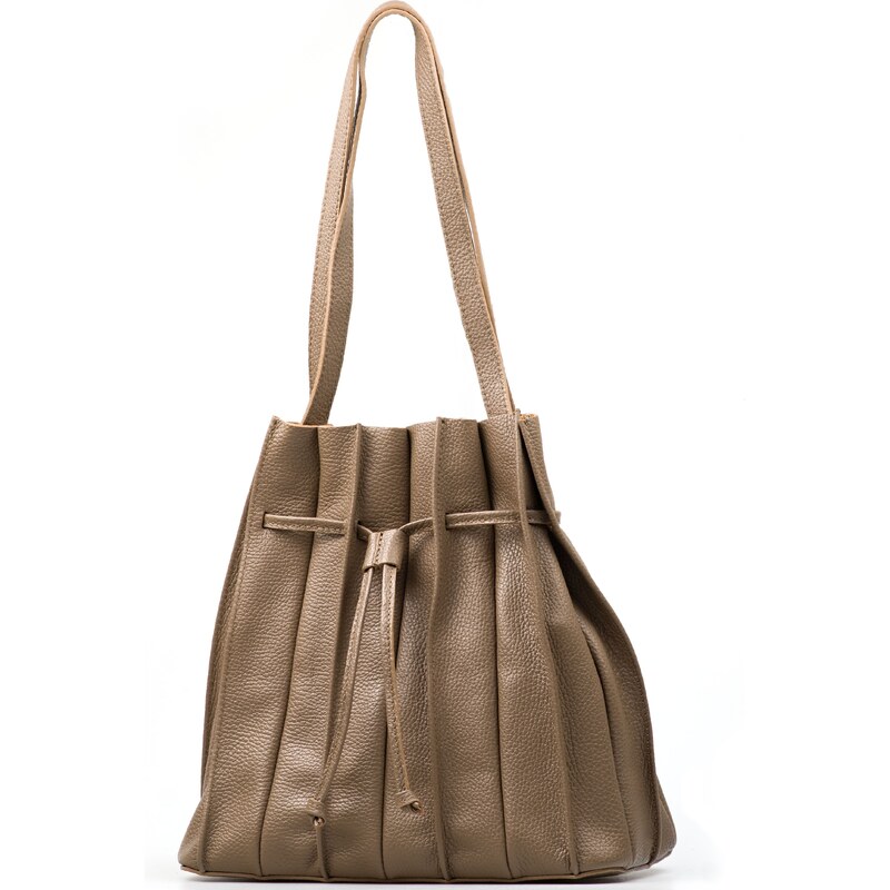 Blaire Kožená kabelka Petty fango 64987813