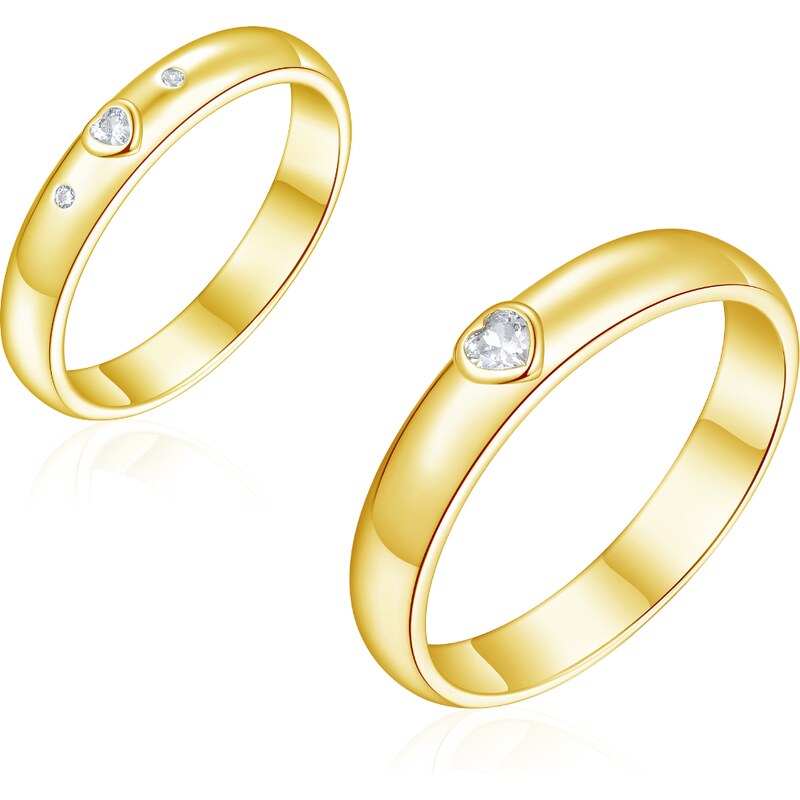 Olivie Snubný strieborný prsteň SRDCE GOLD 8588 52168291