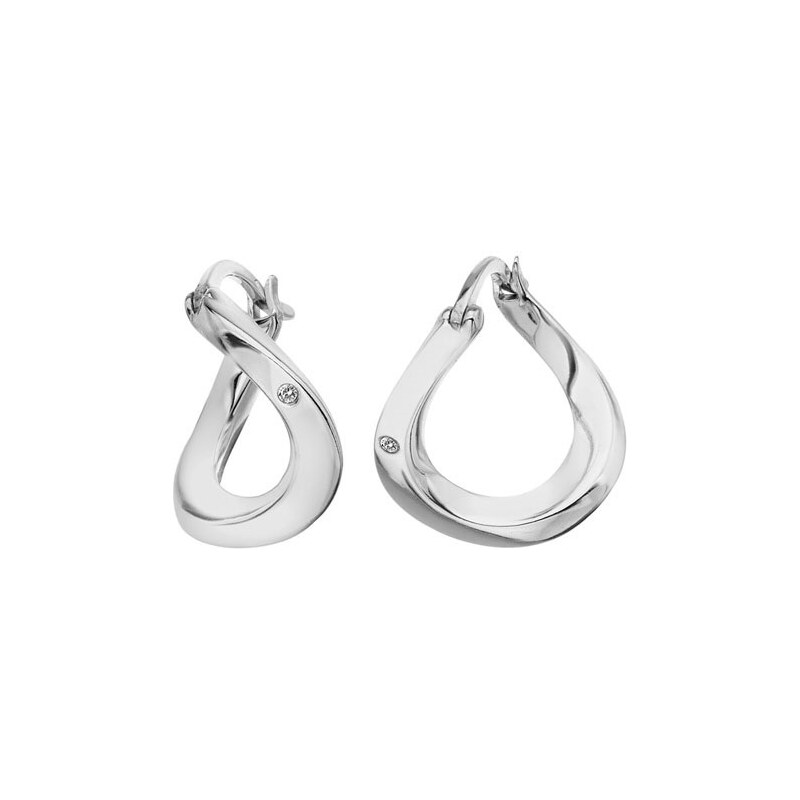 Hot Diamonds Originálne strieborné náušnice s diamantmi Huggies DE792 66595184