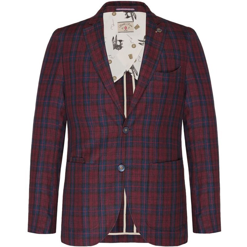 CLUB OF GENTS Casey - luxusné bordové ľanové sako 52170031