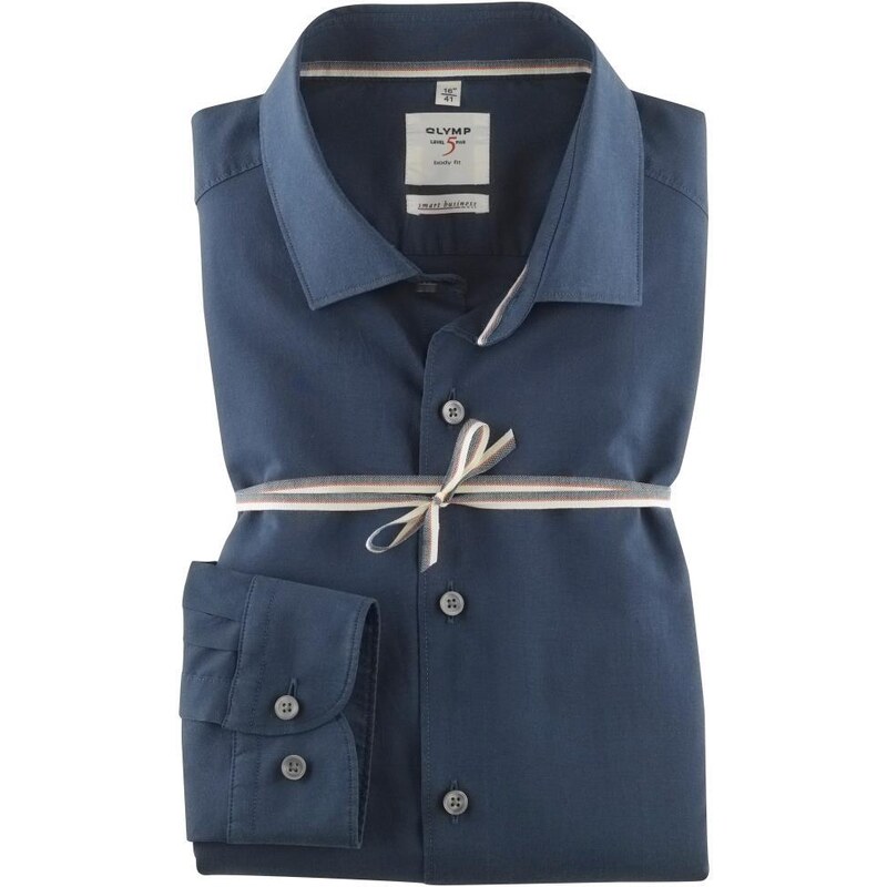 Pánska modrá smart business košeľa OLYMP body fit 52170114