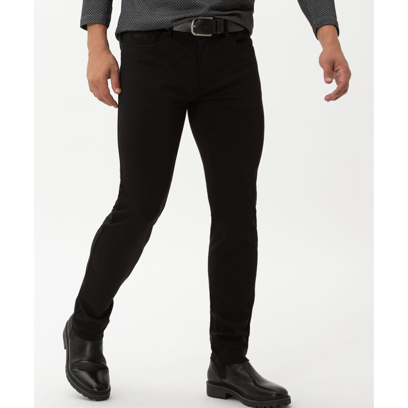 E-shop Pánske čierne džerzejové nohavice BRAX slim fit