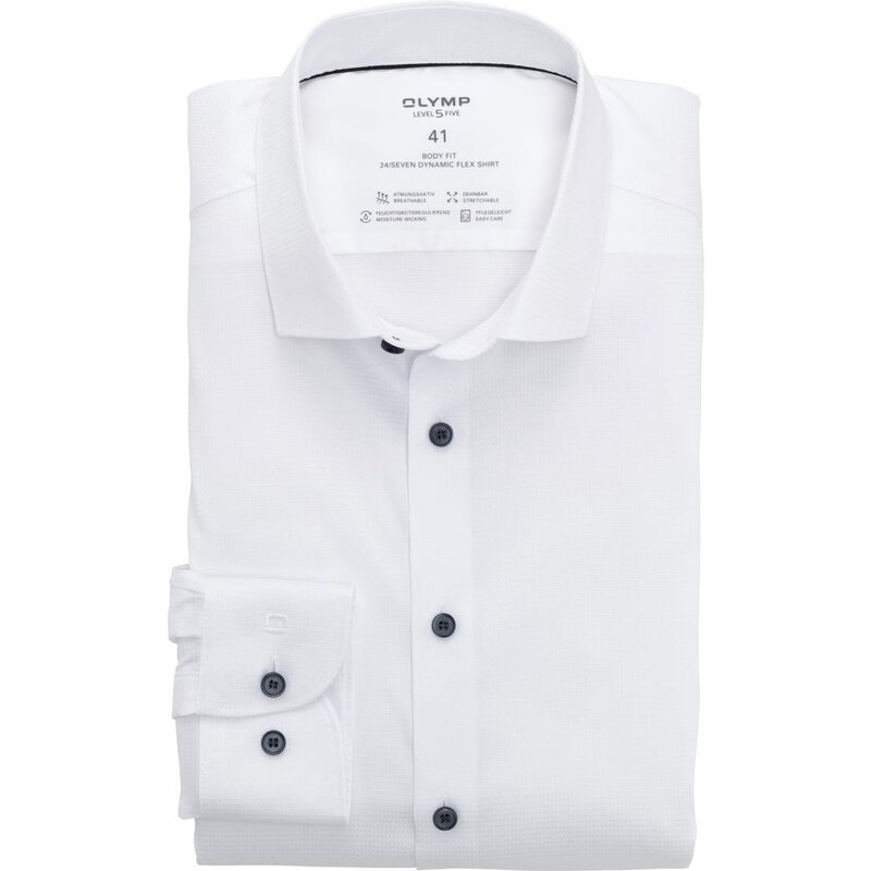 Pánska biela košeľa OLYMP body fit 52170166