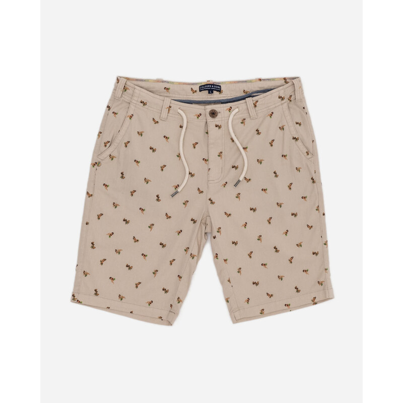 Pánske bavlnené bermudy s ľanom COLOURS&SONS 52170157