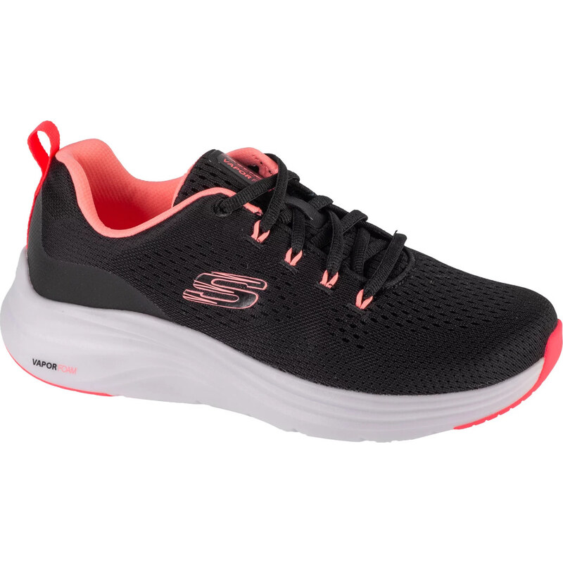 Čierne dámske tenisky Skechers Vapor Foam - Fresh Trend s koralovými 52672902