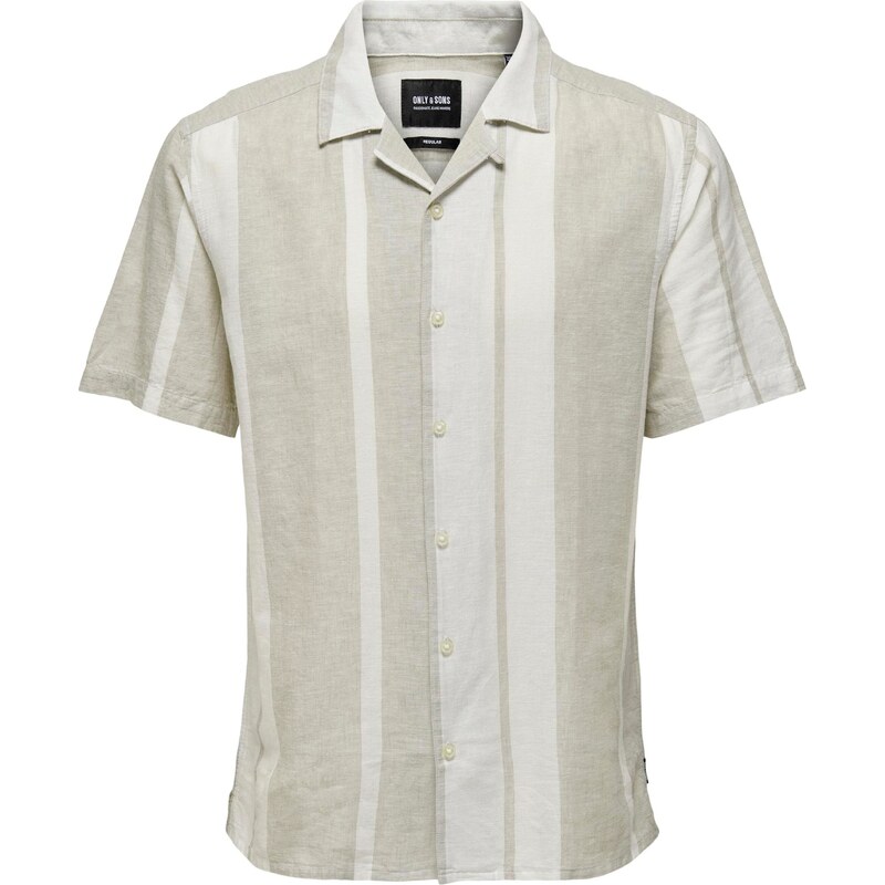 Only & Sons Košeľa Caiden kaki / biela 54450131