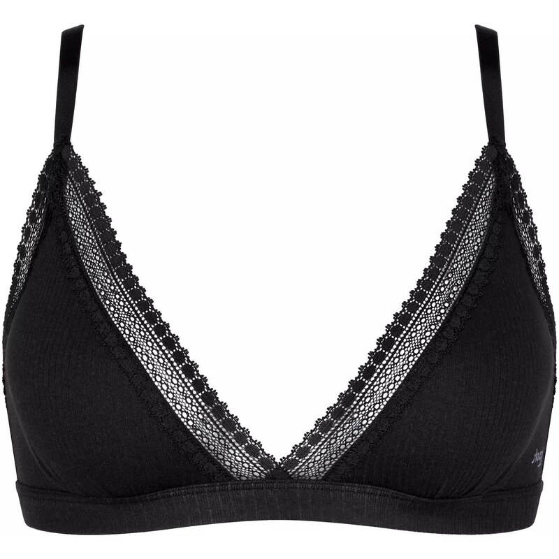 Dámske nohavičky GO Ribbed R Bralette - BLACK - black 0004 - SLOGGI 63092249