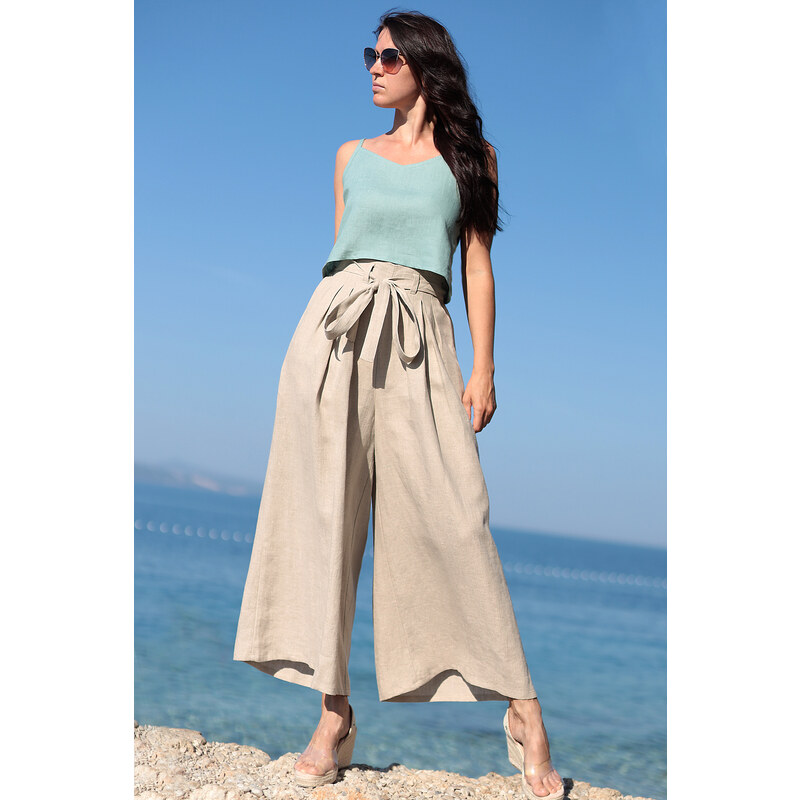 100% konopné culottes nohavice Lotika 52324464