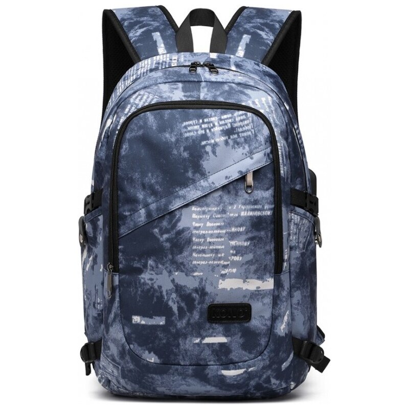 Konofactory Sivo-modrý USB batoh do lietadla so zámkom Locker - veľ. 67832348