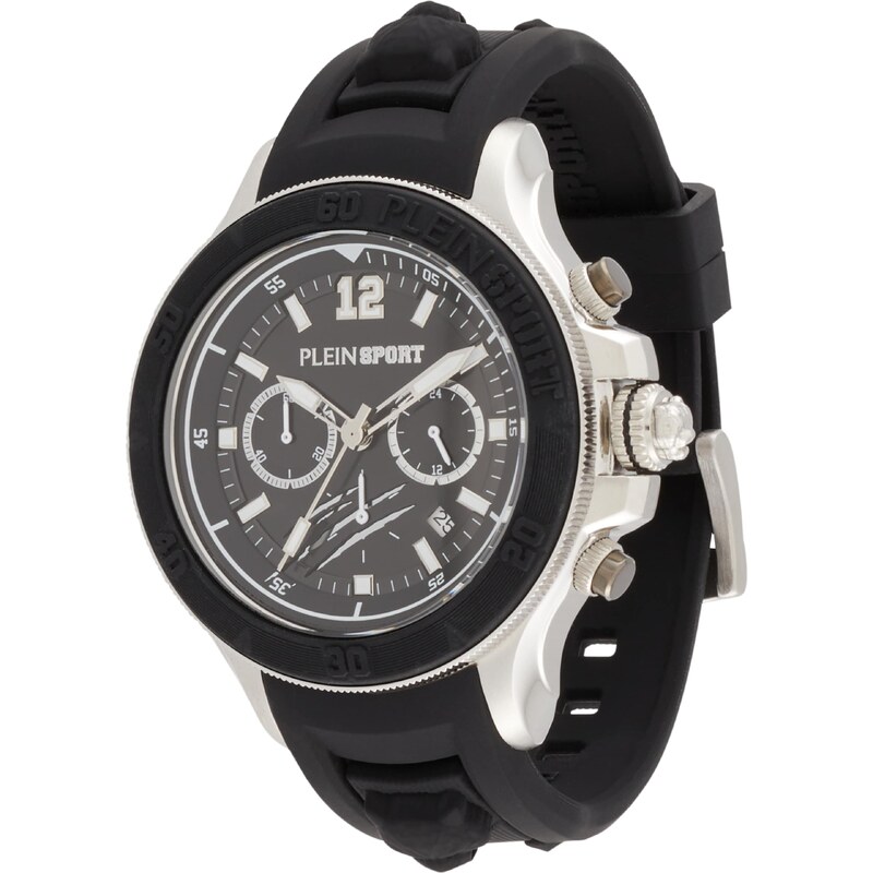 Plein Sport Analógové hodinky Warrior Tech čierna / strieborná 68414264