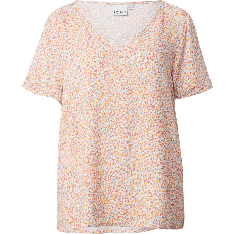 ICHI Tričko VERA svetlomodrá / oranžová / melónová / biela 54355646