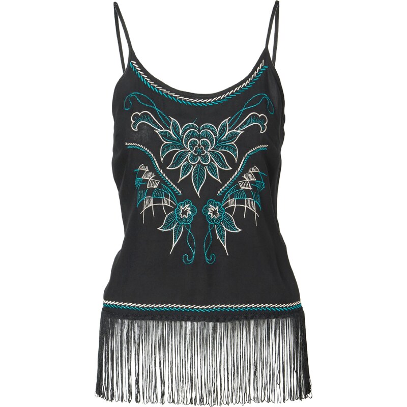 KOROSHI Top slonová kosť / modrozelená / čierna 54248798