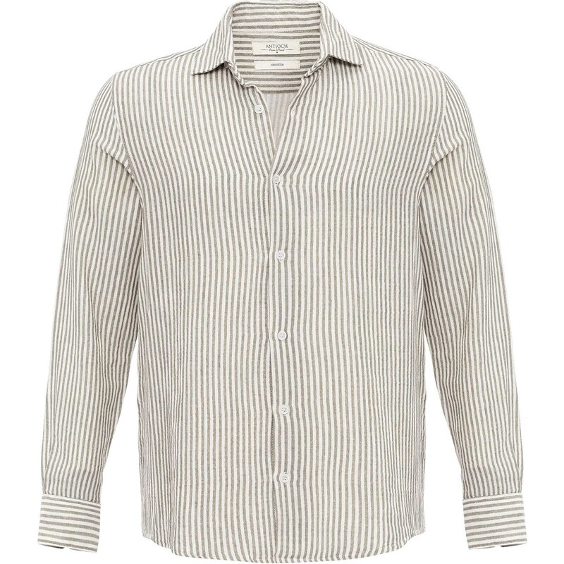 Antioch Košeľa kaki / biela 54347432