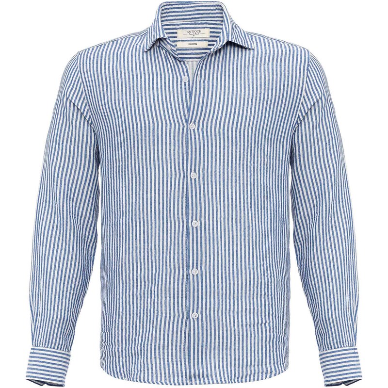 Antioch Košeľa enciánová / biela 54348100