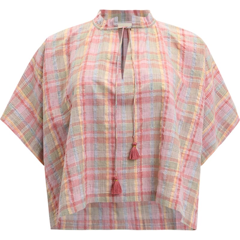 Vanessa Bruno Blúzka TYLIAM svetlomodrá / žltá / pastelovo zelená / 63175800