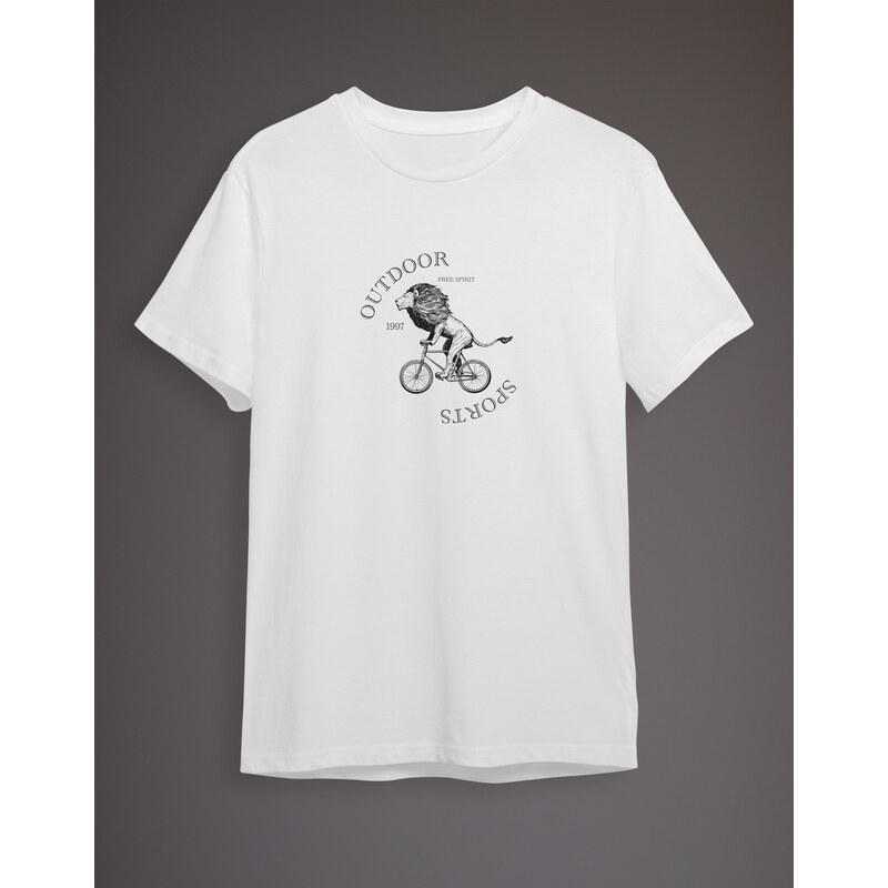 Trendyol White Lion Printed Regular/Normal Cut T-shirt 53423987