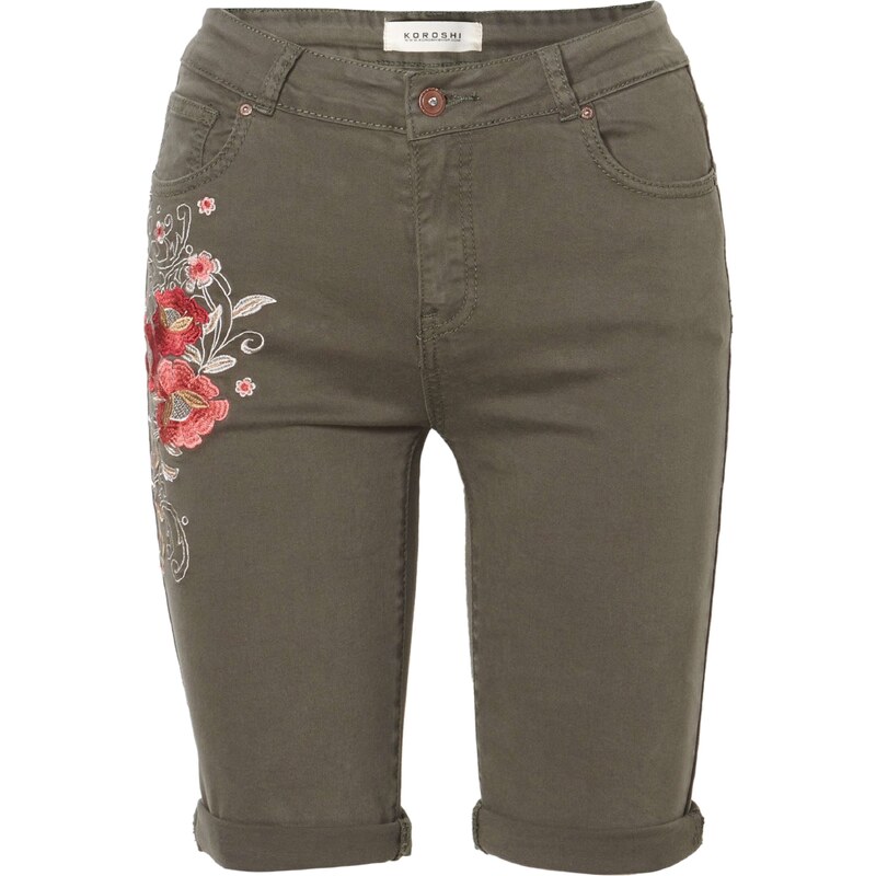 KOROSHI Džínsy kaki 65868381