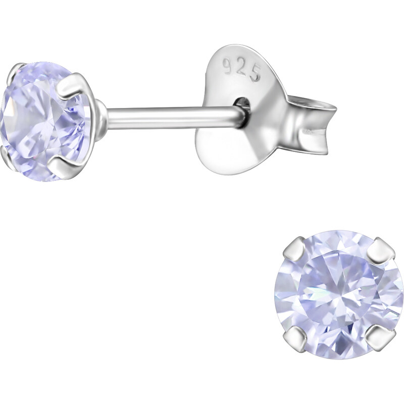 Olivie Strieborné 4mm náušnice LILA 8670 52420748