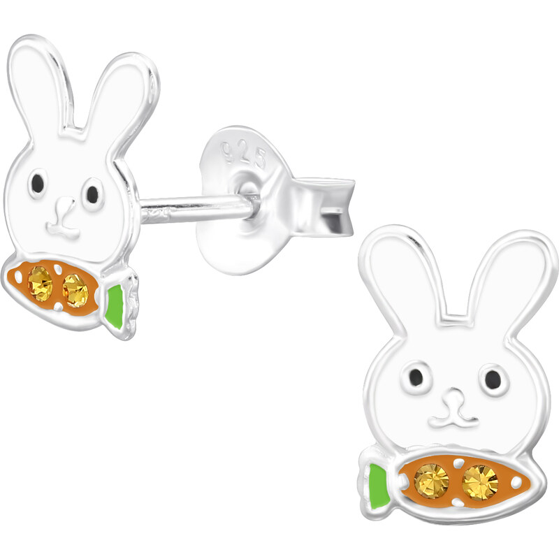 Olivie Strieborné detské náušnice KRÁLIK 8673 52420751