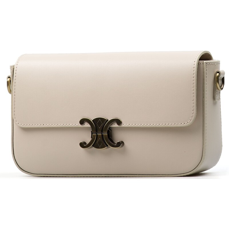 Blaire Kožená crossbody kabelka Clelia béžová 64987498