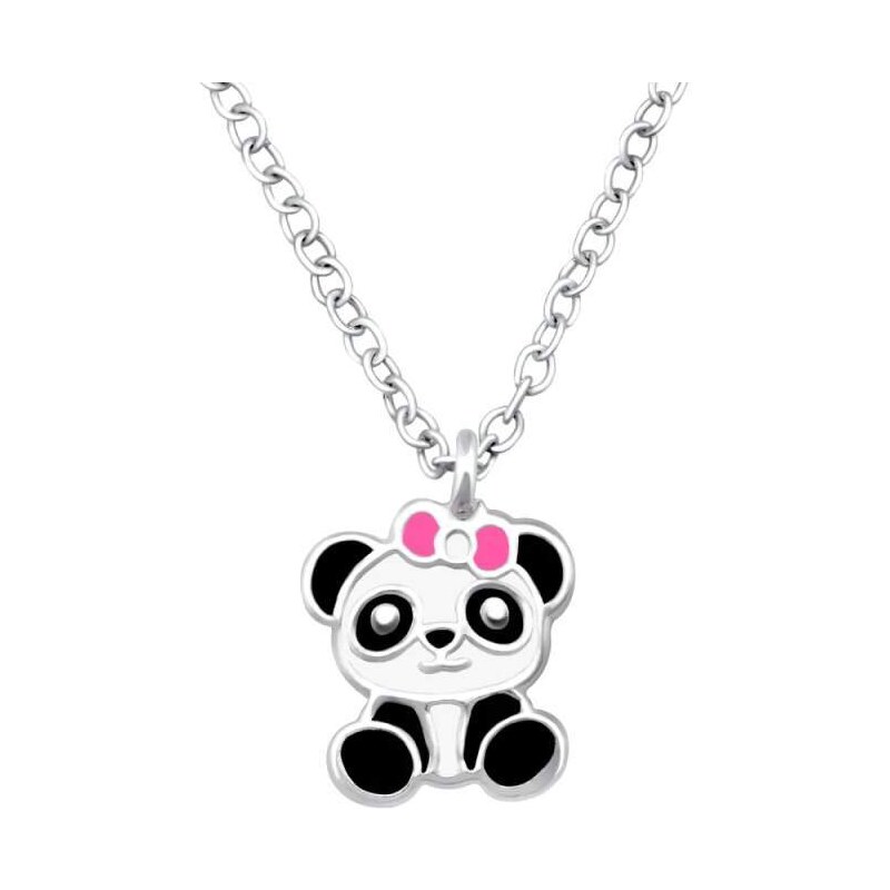 Glory detský strieborný náhrdelník Panda 52416063