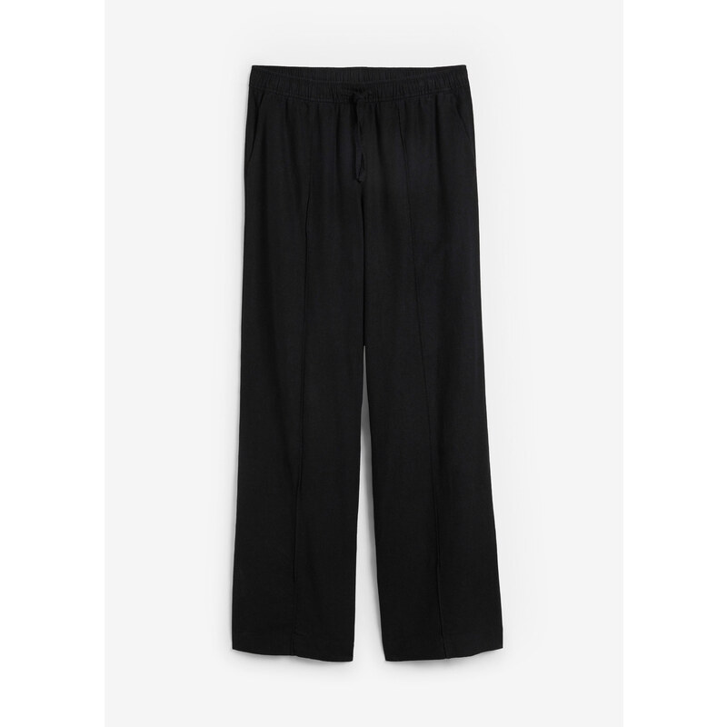 bonprix Palazzo nohavice z ľahkého pláteného viskózového mixu, farba 52417433