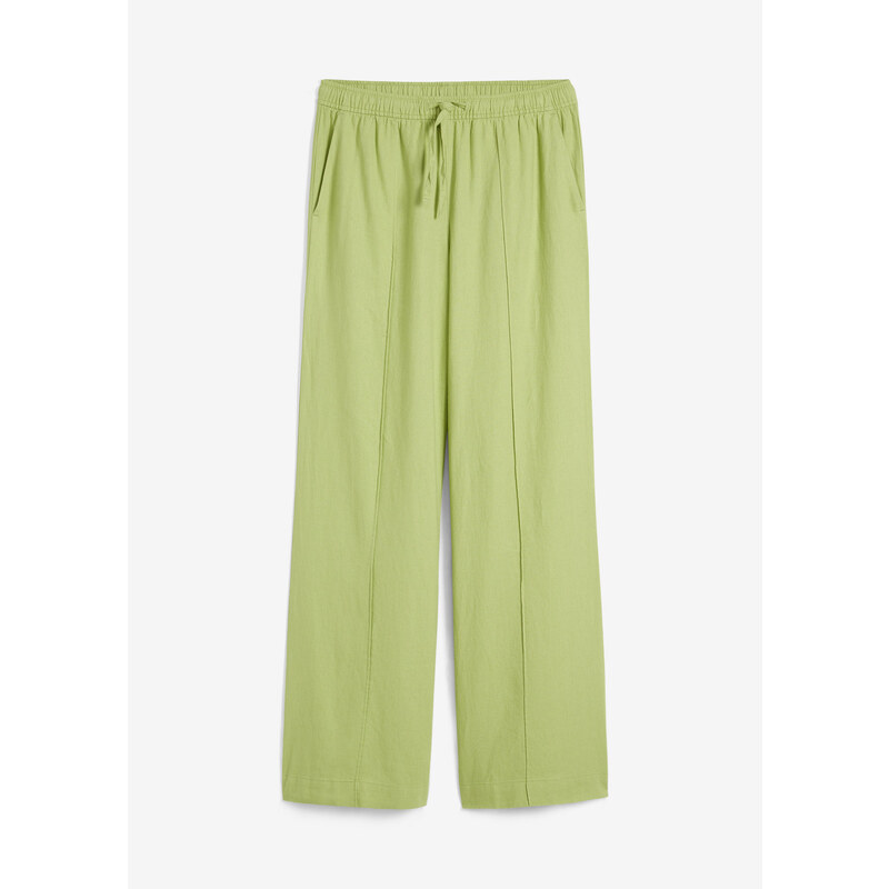 bonprix Palazzo nohavice z ľahkého pláteného viskózového mixu, farba 52417435