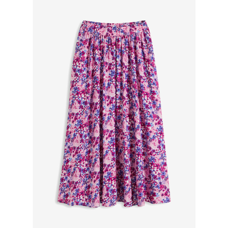 bonprix Maxi sukňa z čistej viskózy, farba fialová 52417700